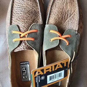 Ariat Kid's Caldwell earth/army green/orange/camouflage shoes NWT
